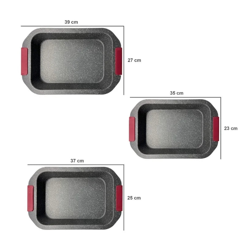 Non-Stick Carbon Steel Bake Pan Set, 3-Piece