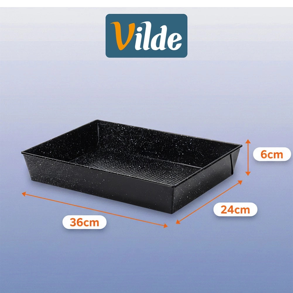 Non-Stick Carbon Steel Baking Tin, 36x24x6 cm