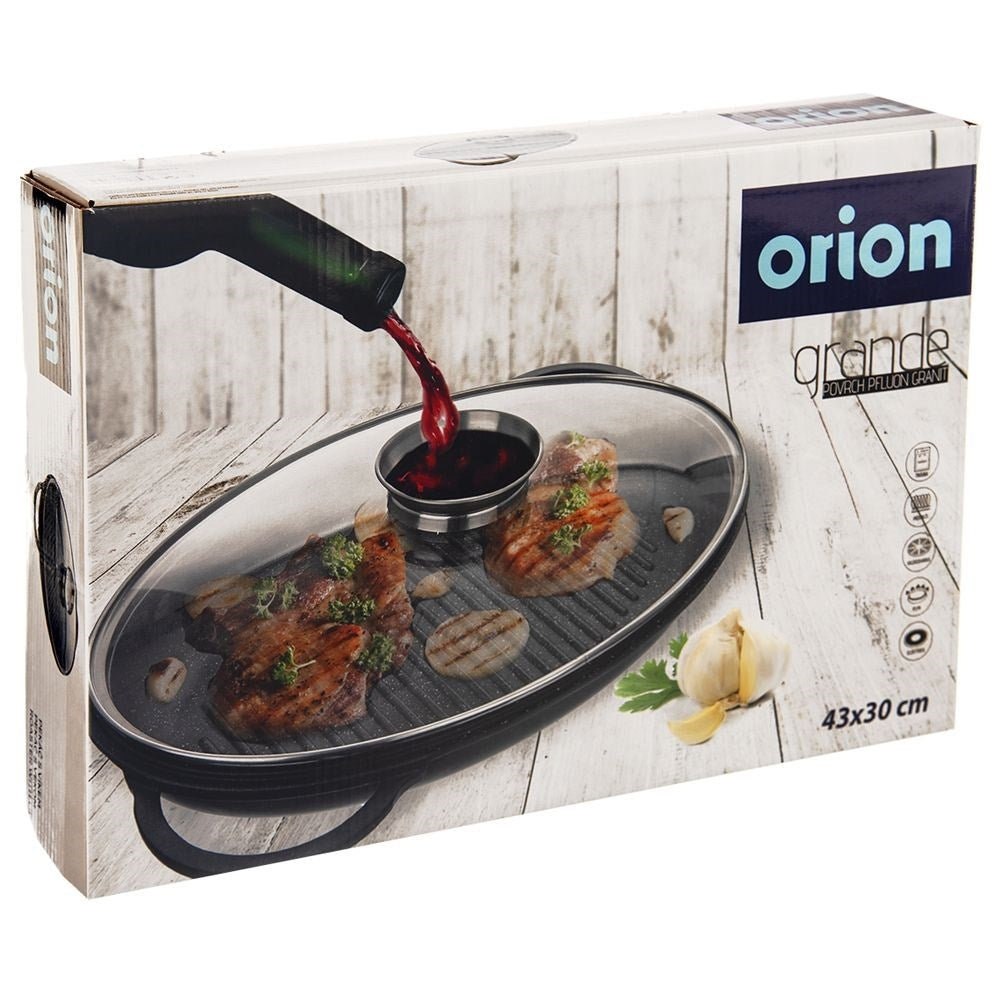 Non-Stick Grill Pan with Heat-Resistant Lid for All Cooking