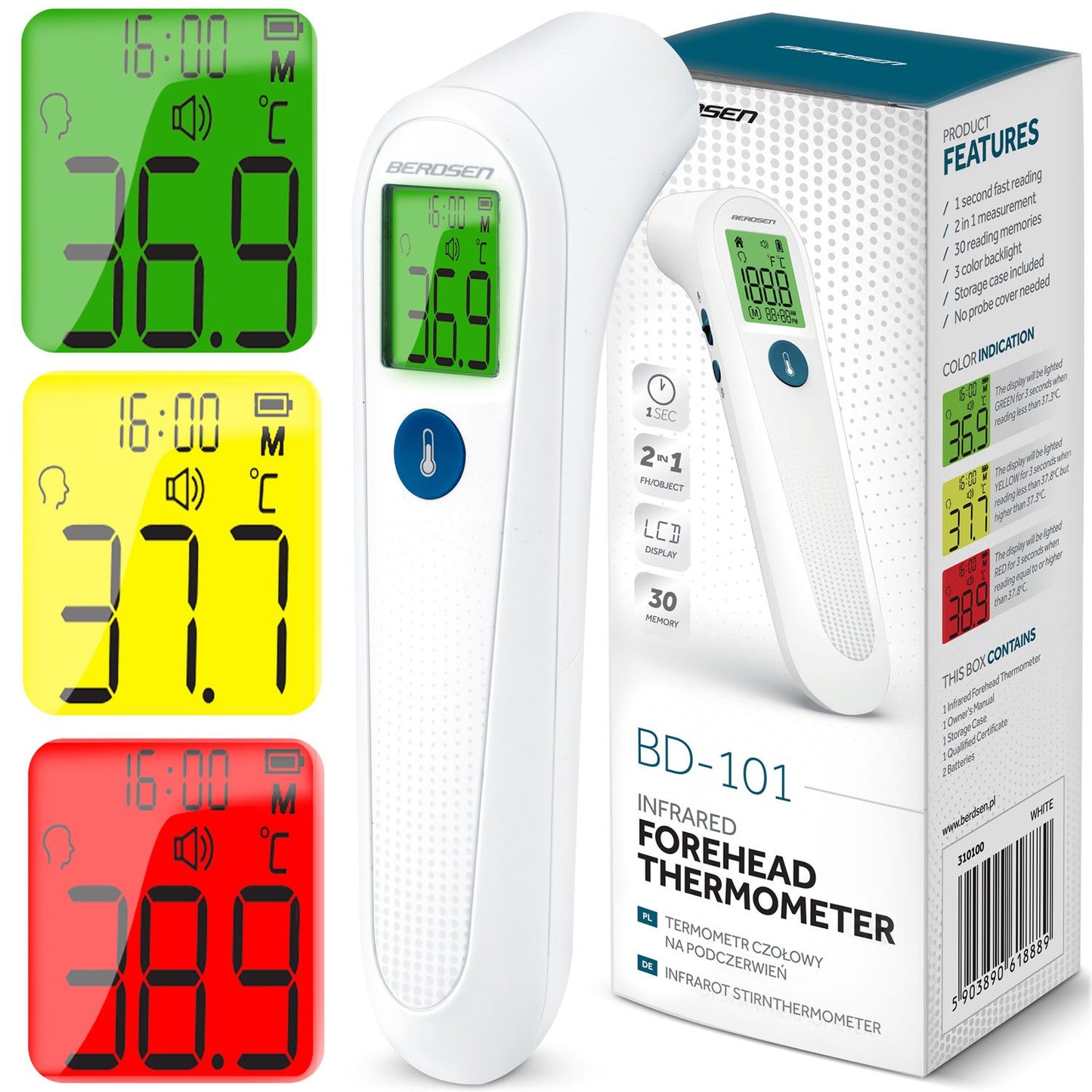 Non-contact Infrared Thermometer BD-101 Berdsen