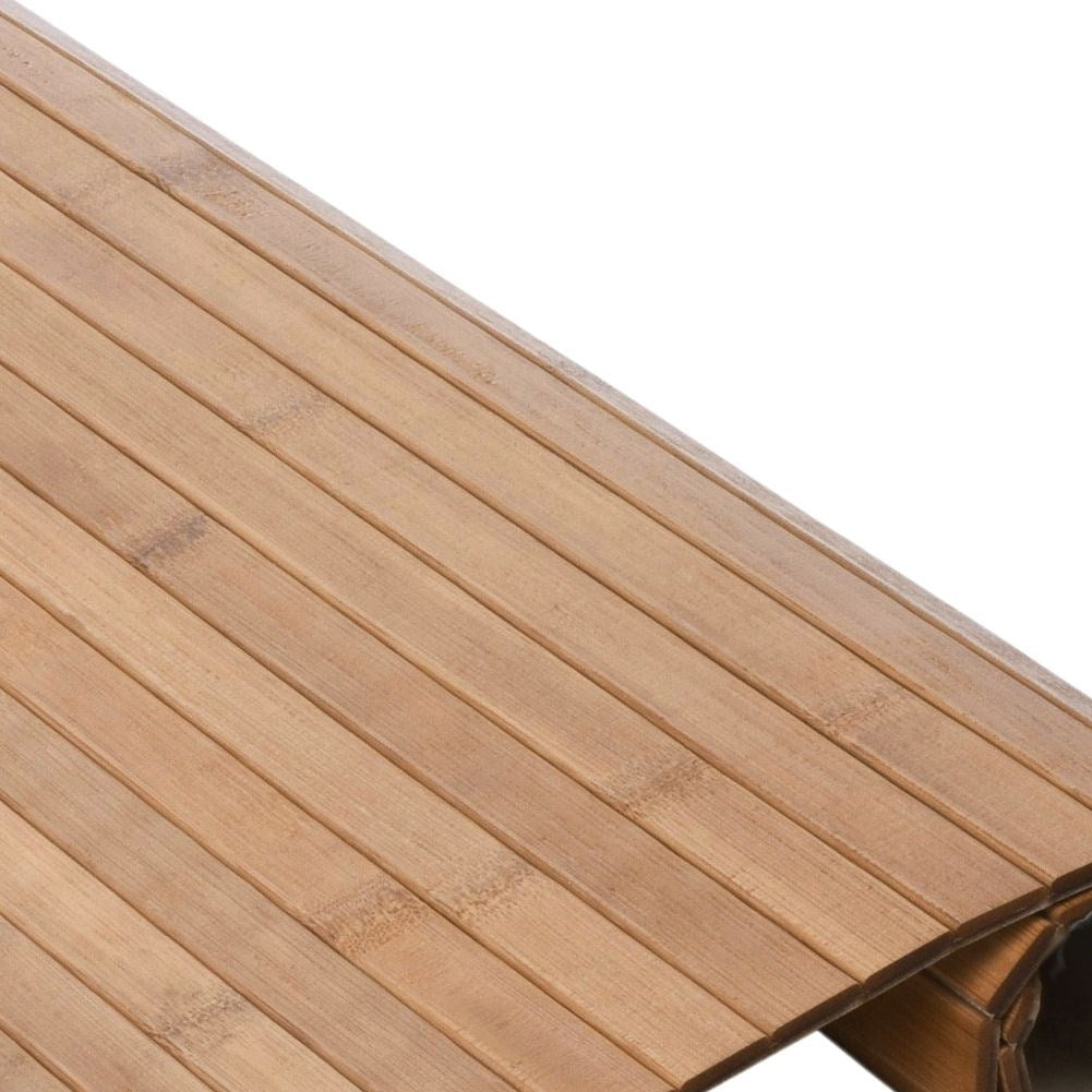 Non-slip bamboo mat for bathroom safety