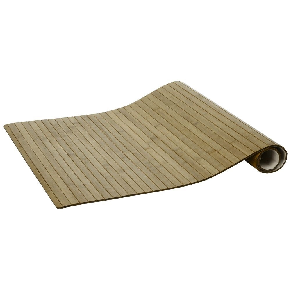 Non-slip bamboo wood bathroom mat for safety and style