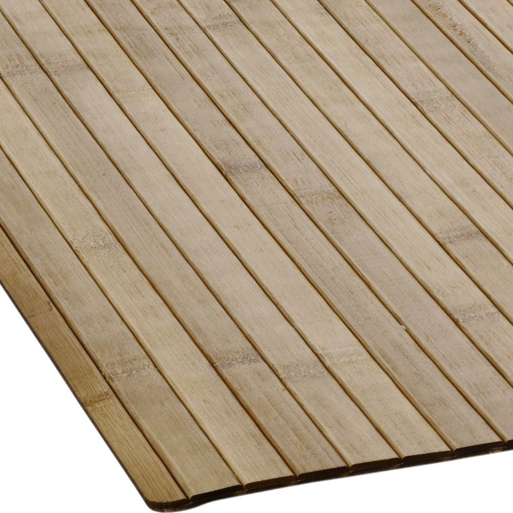 Non-slip bamboo wood bathroom mat for safety and style