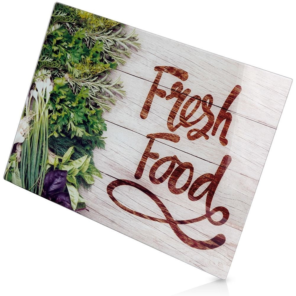 Non-slip cutting board made of tempered glass, dishwasher safe