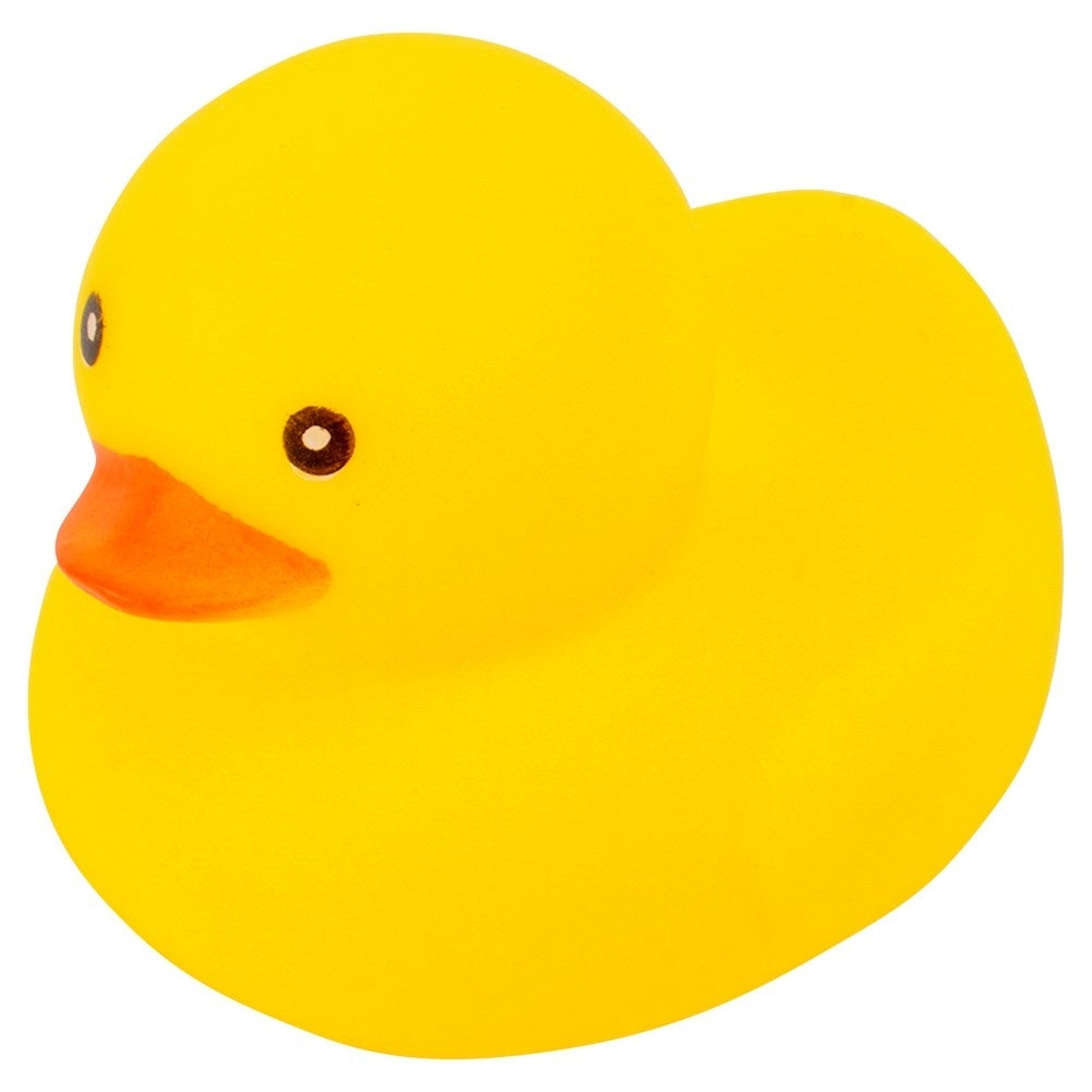 Non-slip mat with suction cups and squeaky duck for bathtubs