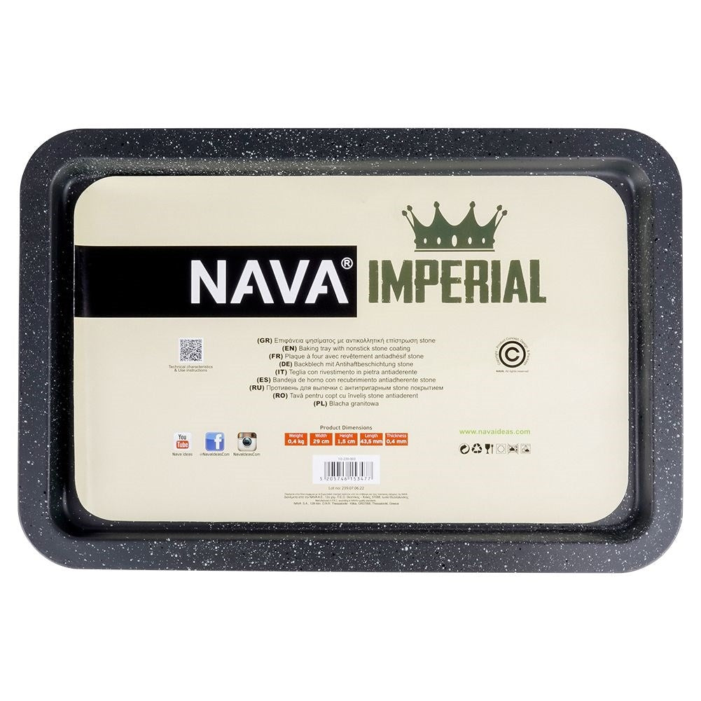 Non-stick baking sheet with granite coating for all ovens