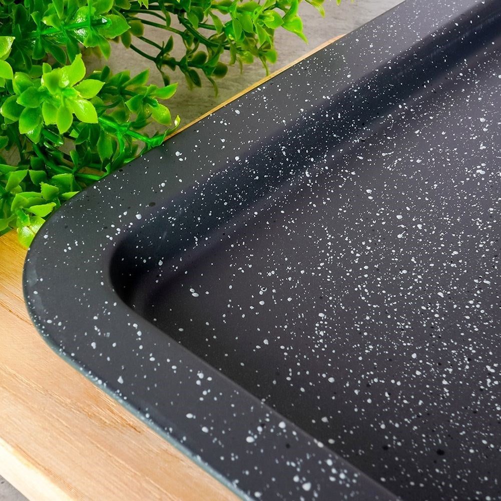 Non-stick baking sheet with granite coating for all ovens