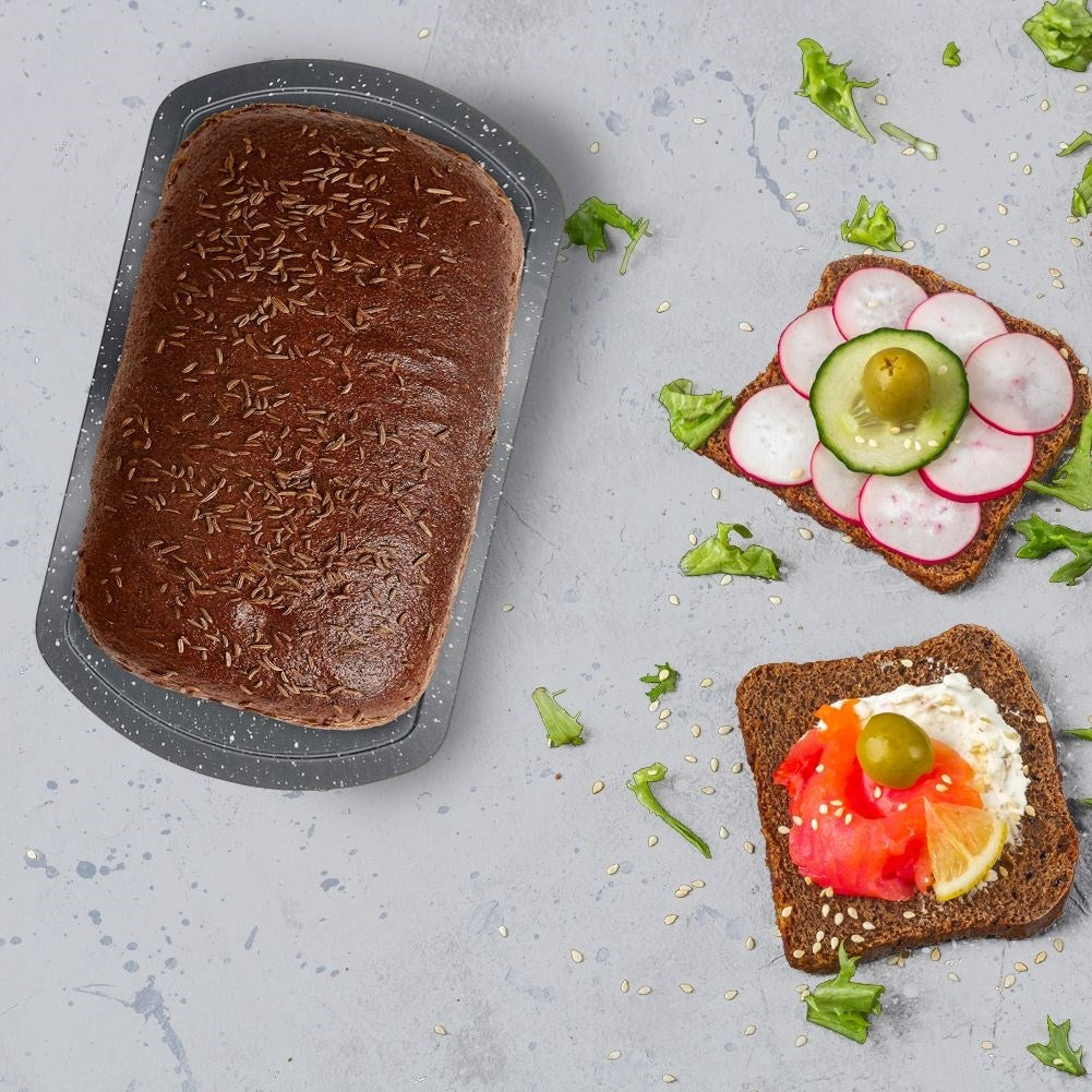 Non-stick bread pan for gas and electric ovens