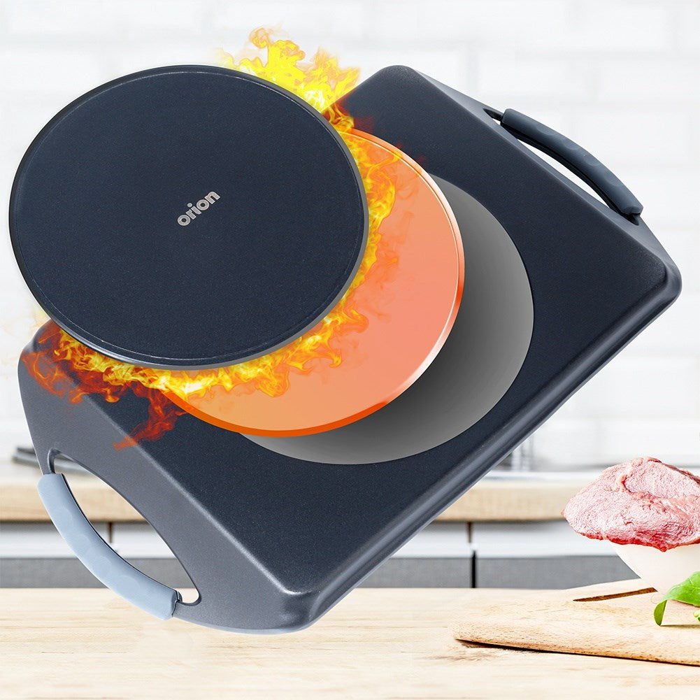 Non-stick grill plate with heating indicator GALI 41x24.5 cm