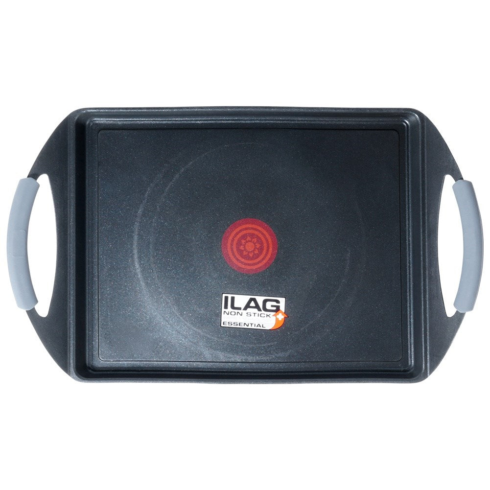 Non-stick grill plate with heating indicator GALI 41x24.5 cm