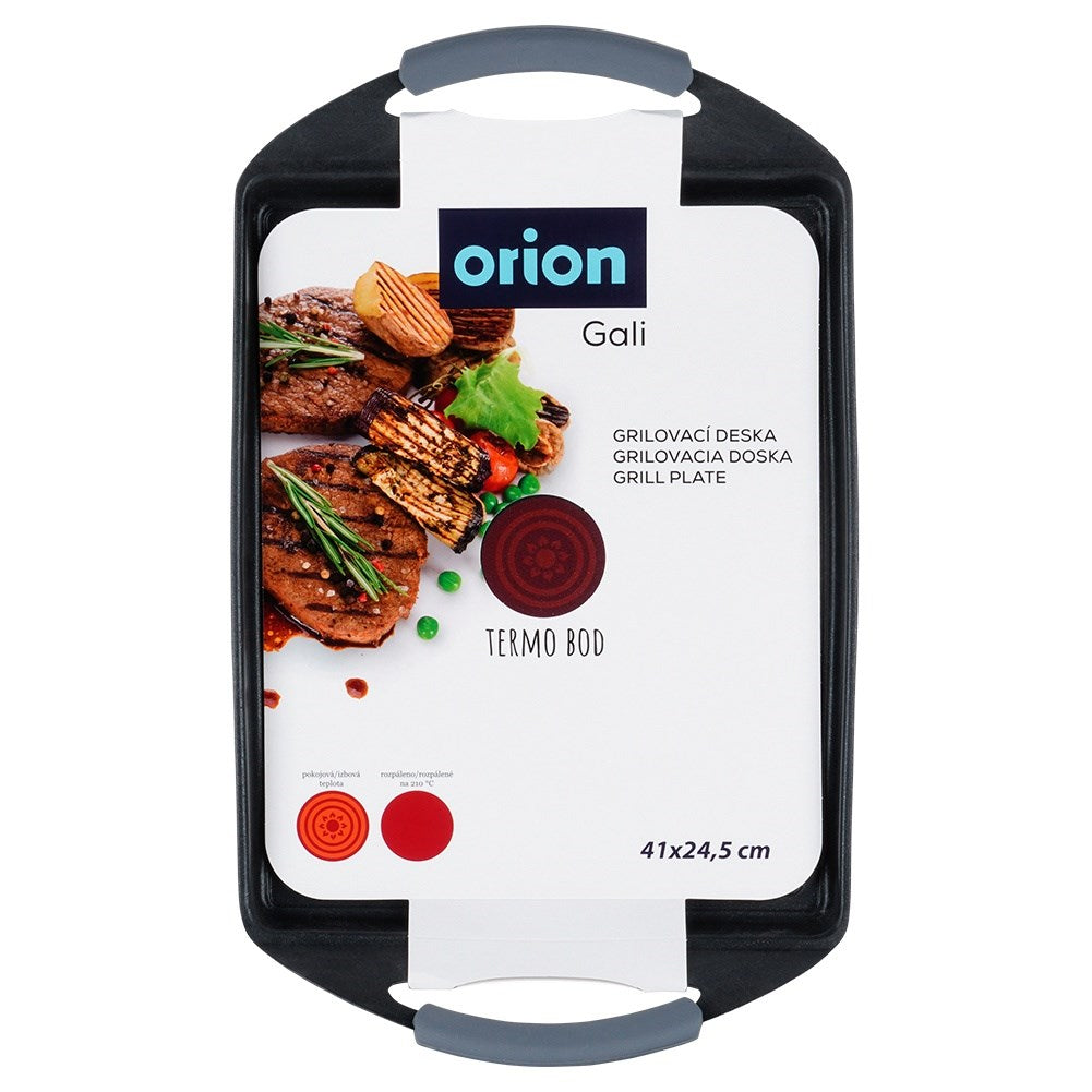 Non-stick grill plate with heating indicator GALI 41x24.5 cm