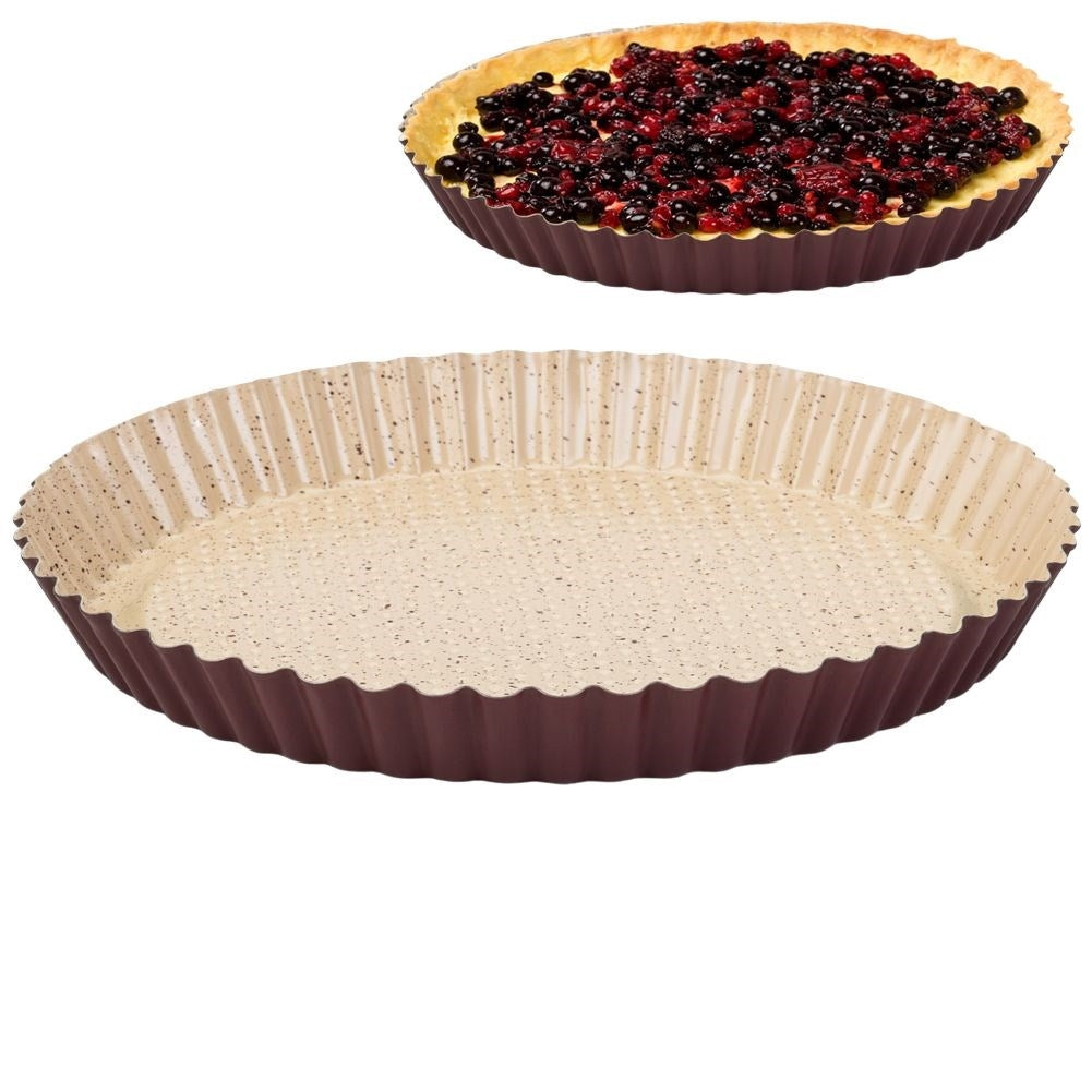 Non-stick pan with granite coating for pies