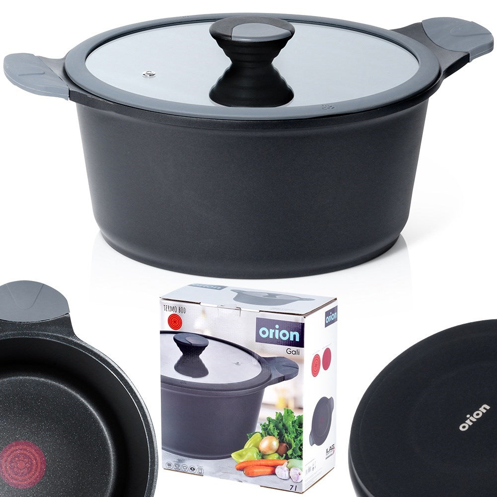 Non-stick pot with heating indicator GALI 28 cm, 7 l