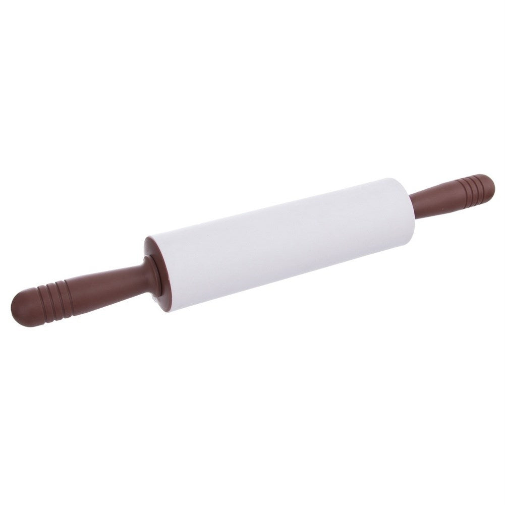 Non-stick rotating rolling pin with silicone coating