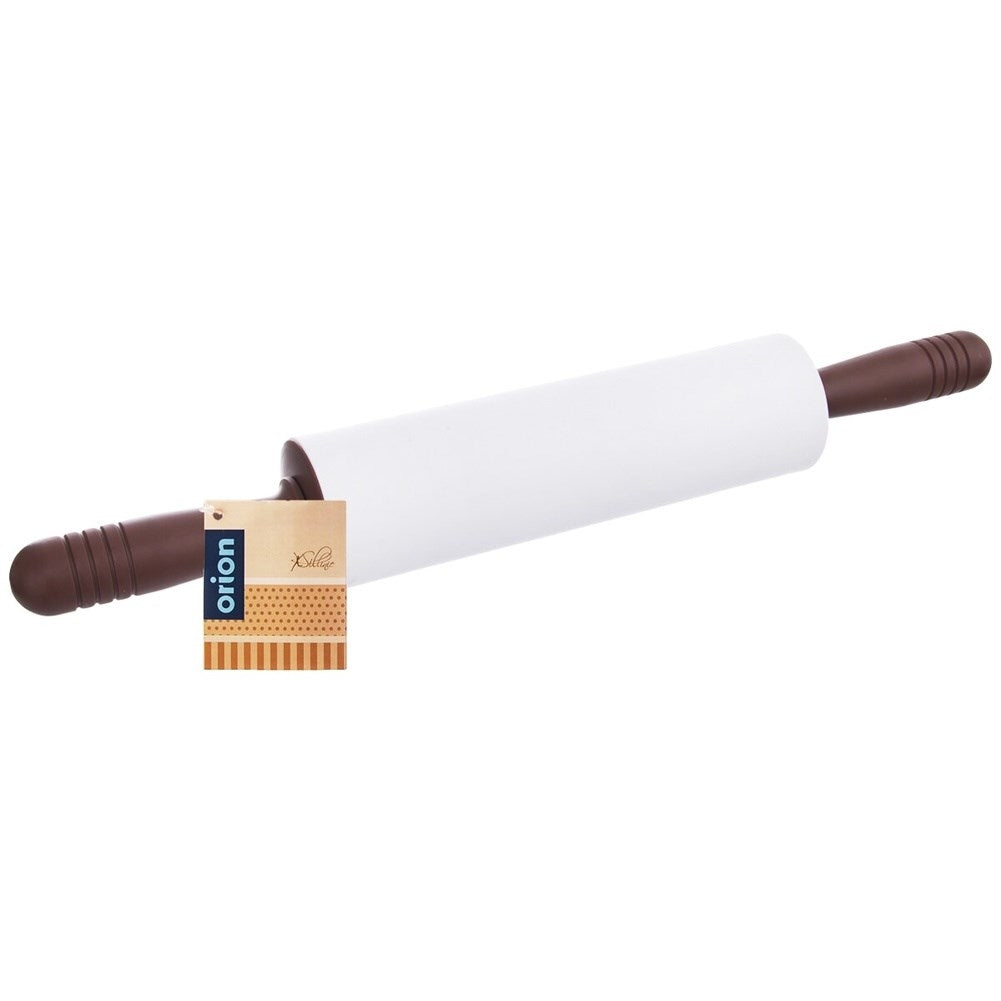 Non-stick rotating rolling pin with silicone coating