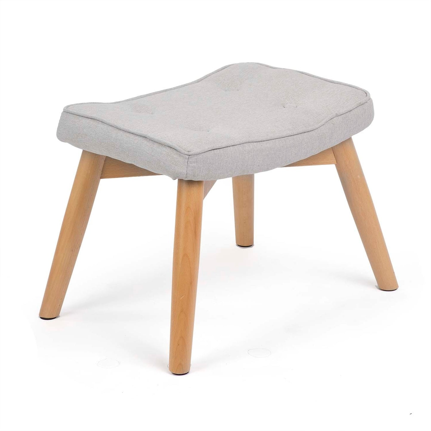 Norse wing chair with footrest light grey
