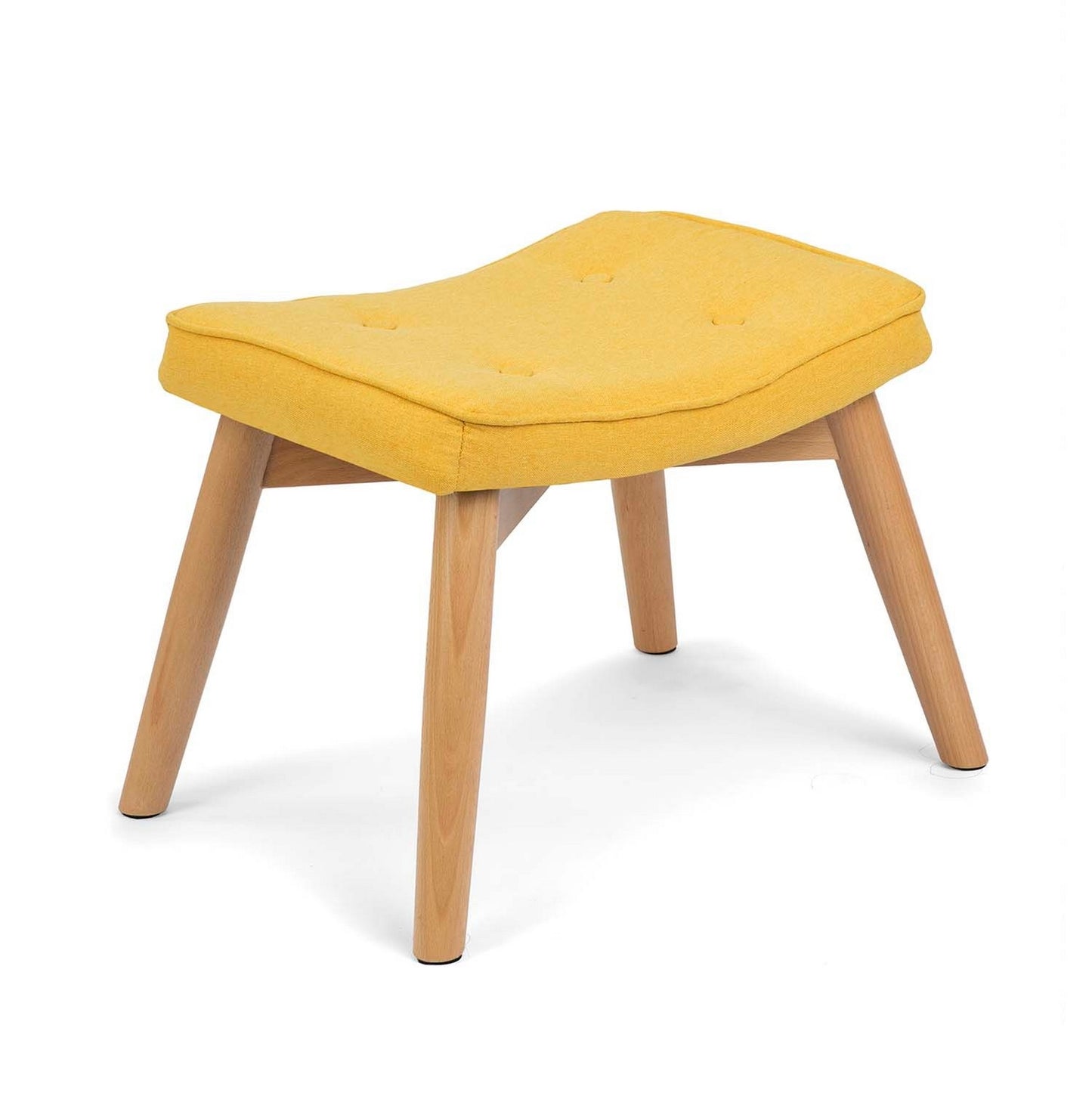Norse yellow wing chair with footrest