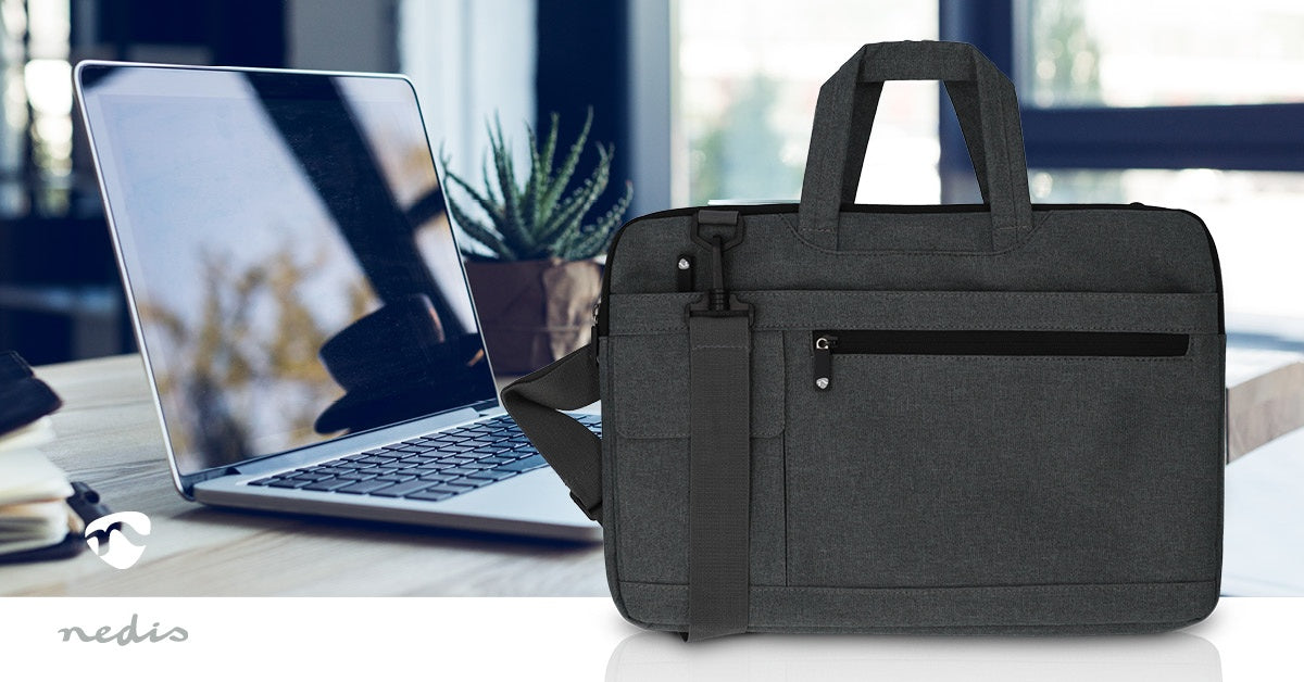 Notebook Väska | 15 - 16" | Bärband | 8 Fack | 30 mm | 285 mm | 410 mm | Polyester