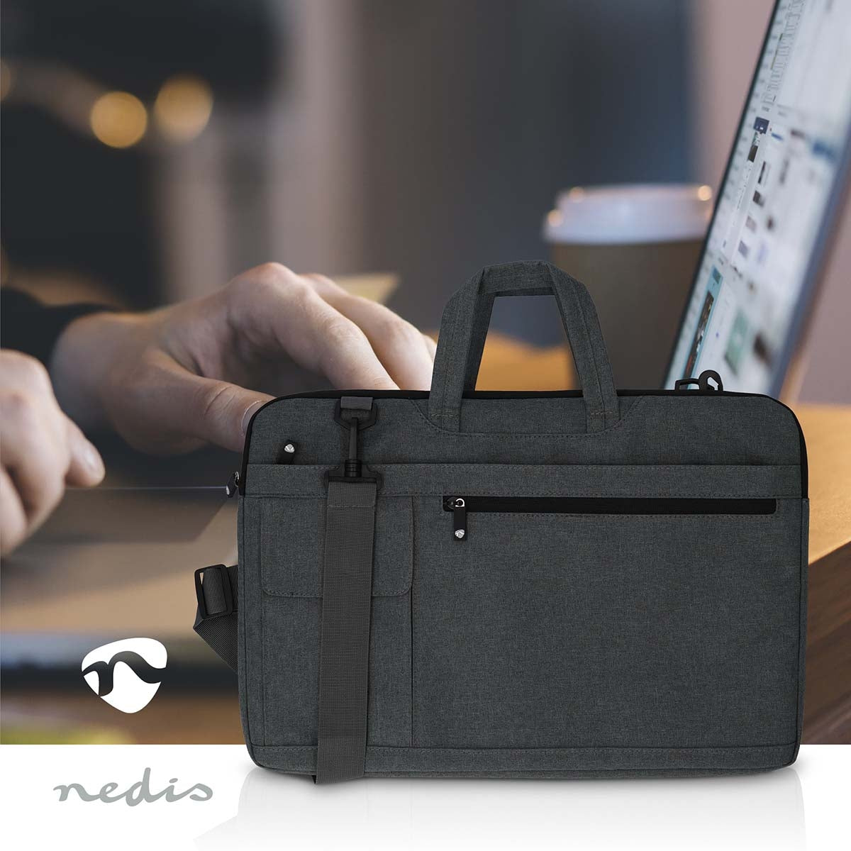 Notebook Bag | 17 - 18 " | Carrying strap | 8 Compartments | 30 mm | 320 mm | 460 mm | Polyester