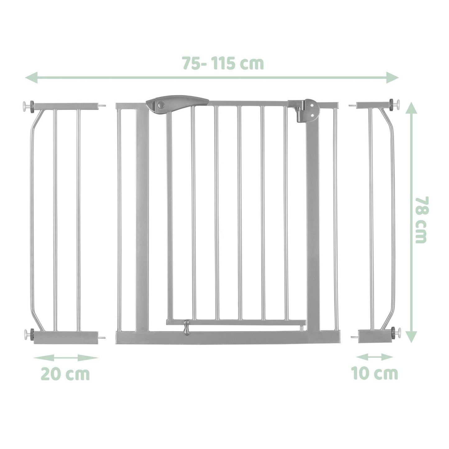 Nukido 718301 gray safety gate barrier