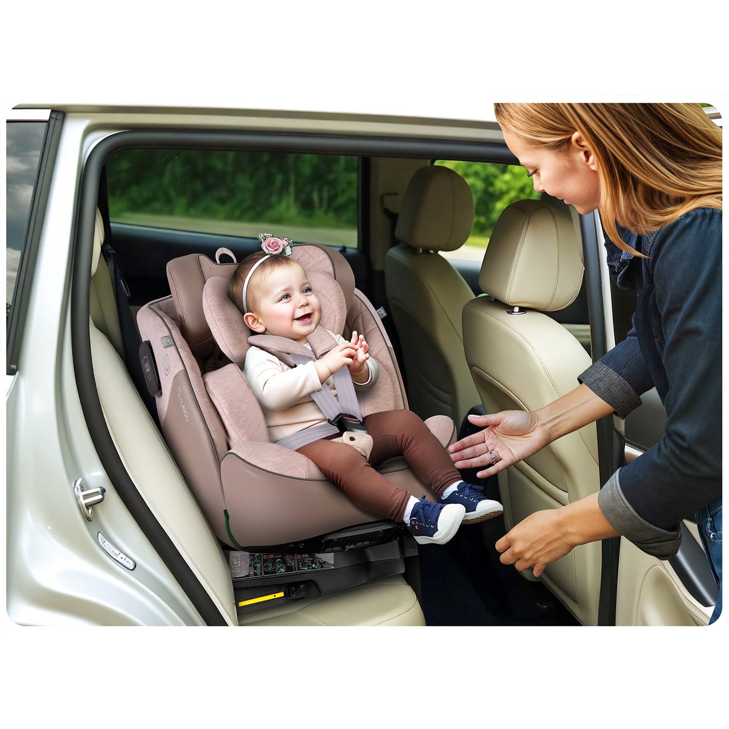 Nukido Aero Line Beige Car Seat 0-36kg ISOFIX