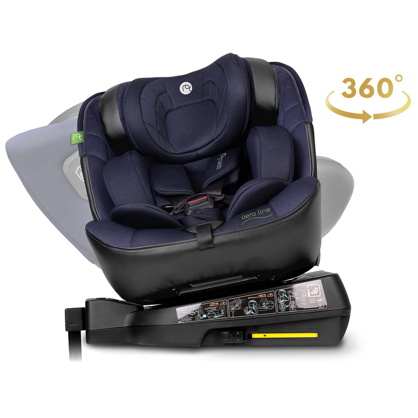 Nukido Aero Line Car Seat Black/Navy Blue 0-36kg ISOFIX