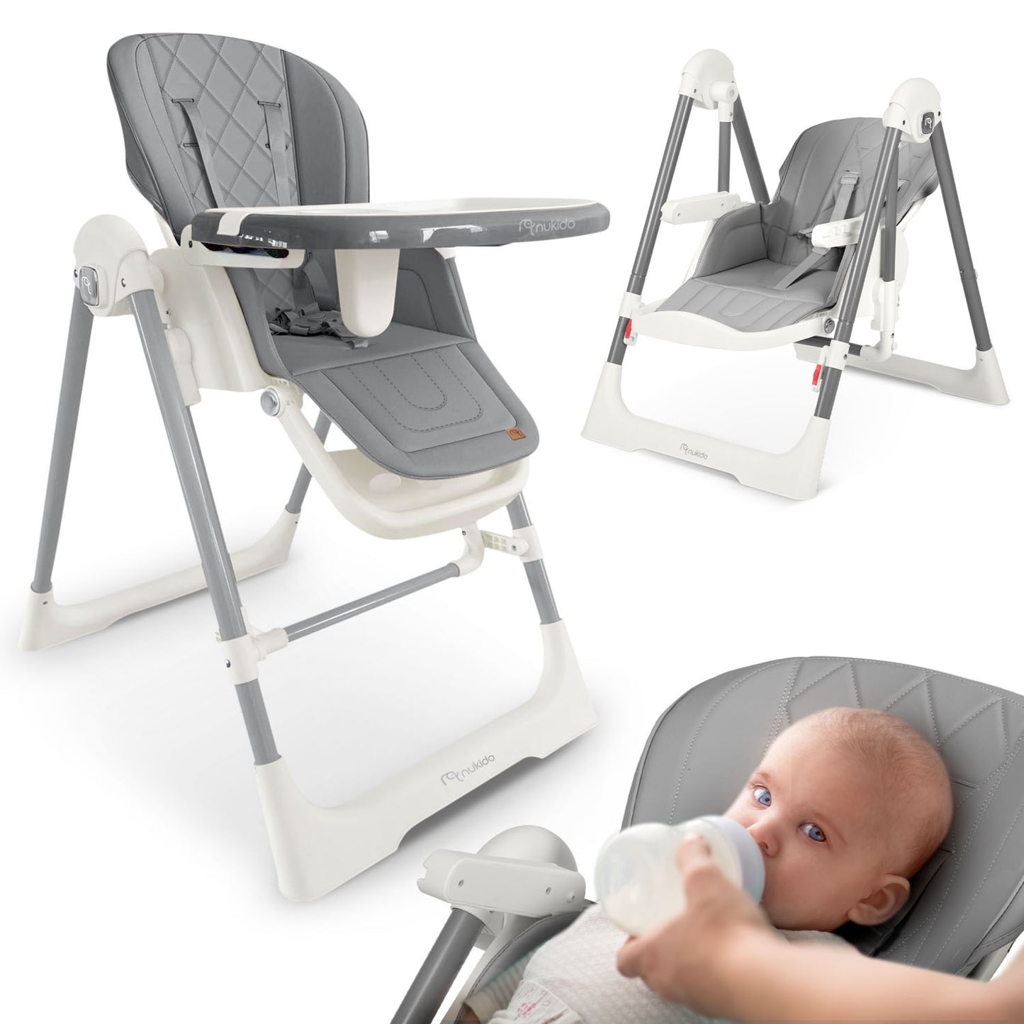 Nukido Elite feeding chair, gray