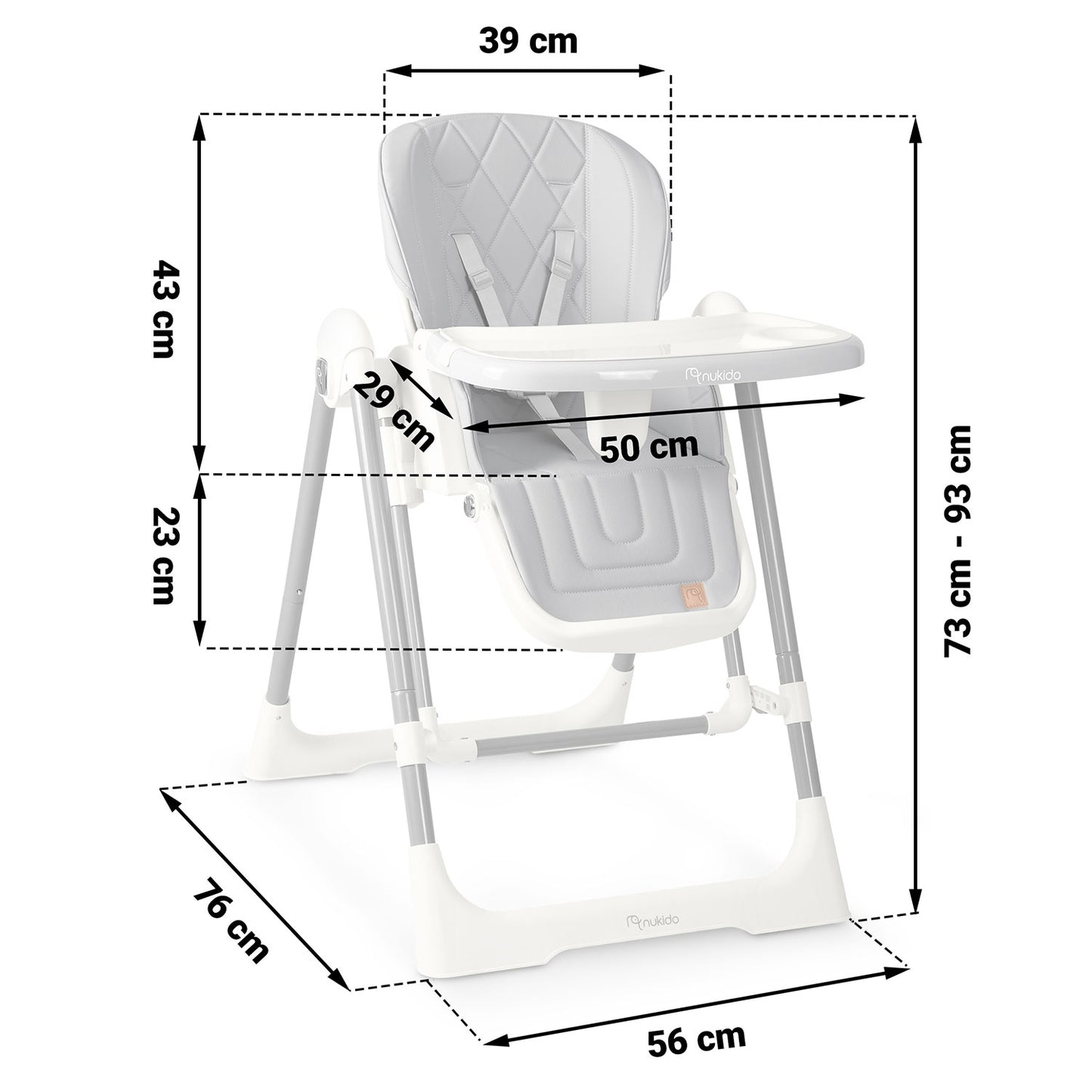 Nukido Elite feeding chair, gray
