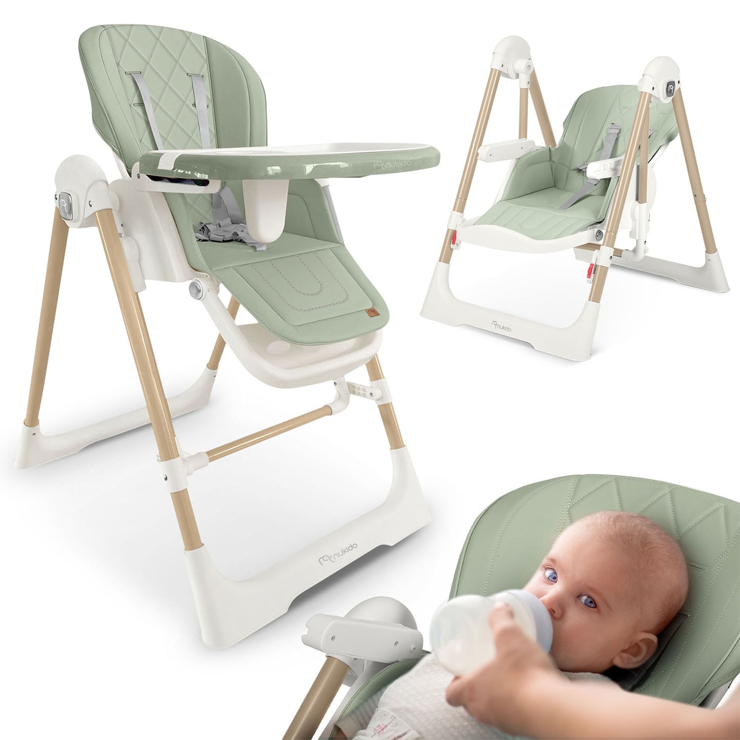 Nukido Elite feeding chair, green