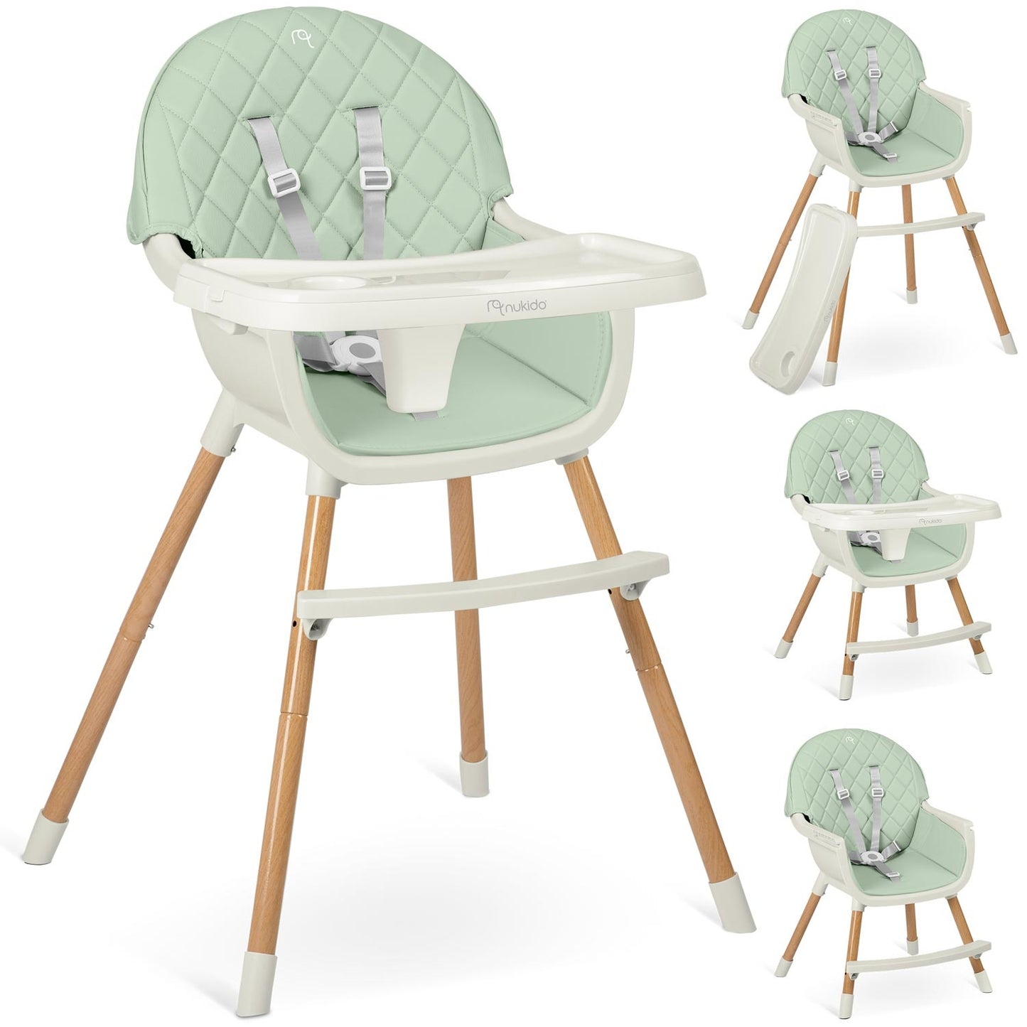 Nukido Lilo Dining Chair for Children, Mint Green