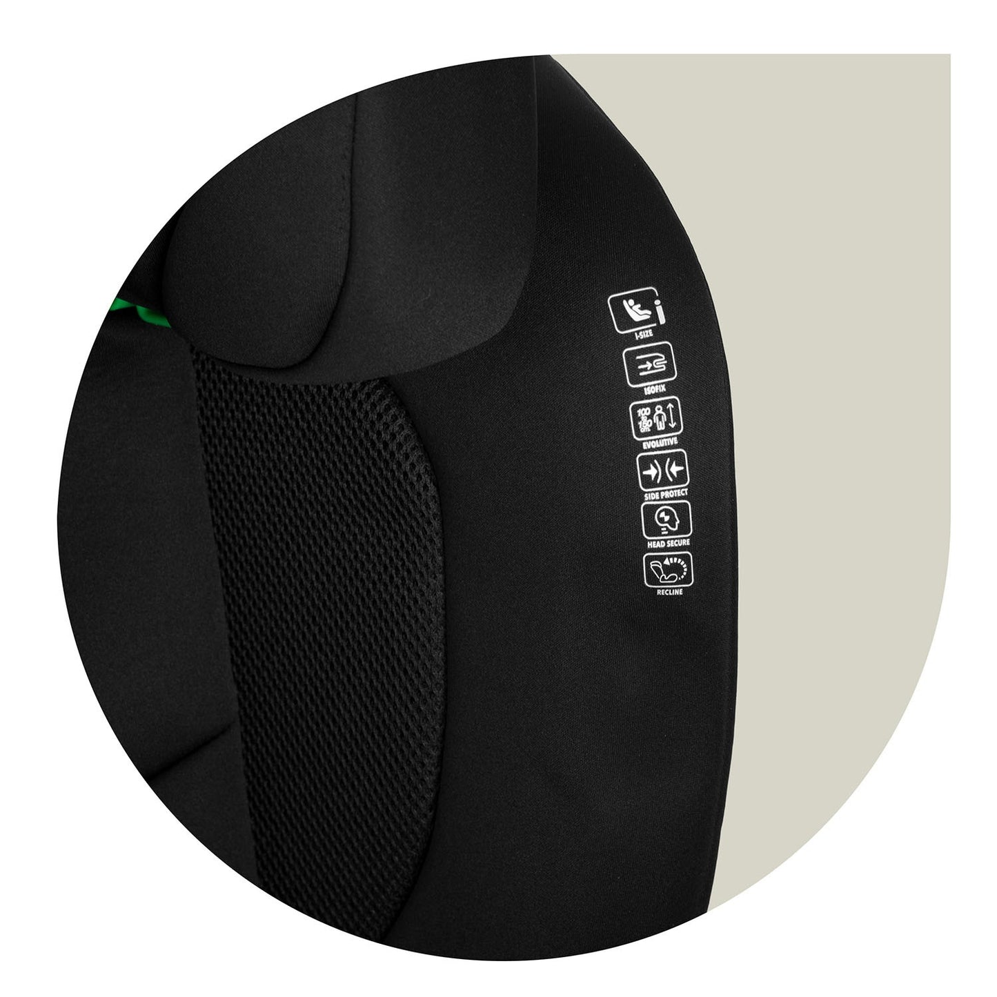 Nukido Louis Soft Car Seat Black 15-36kg ISOFIX
