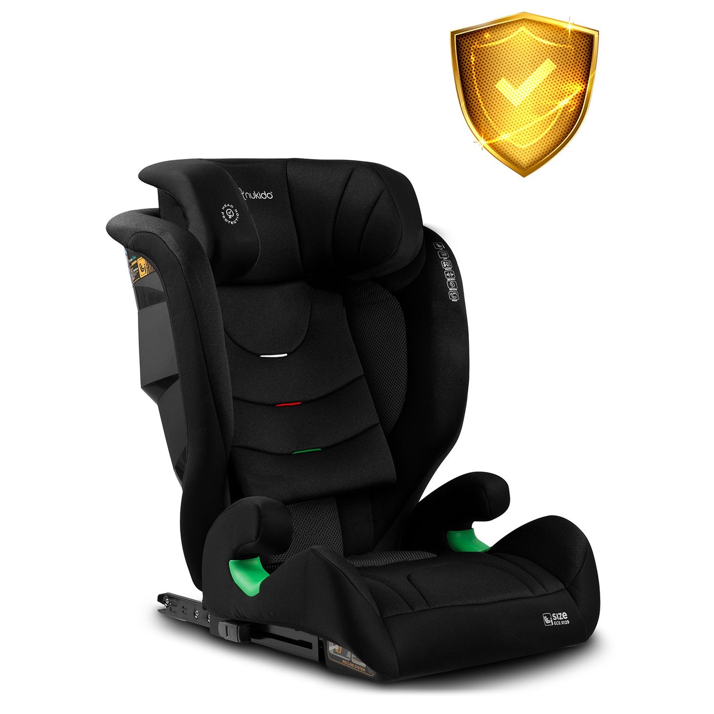 Nukido Louis Soft Car Seat Black 15-36kg ISOFIX