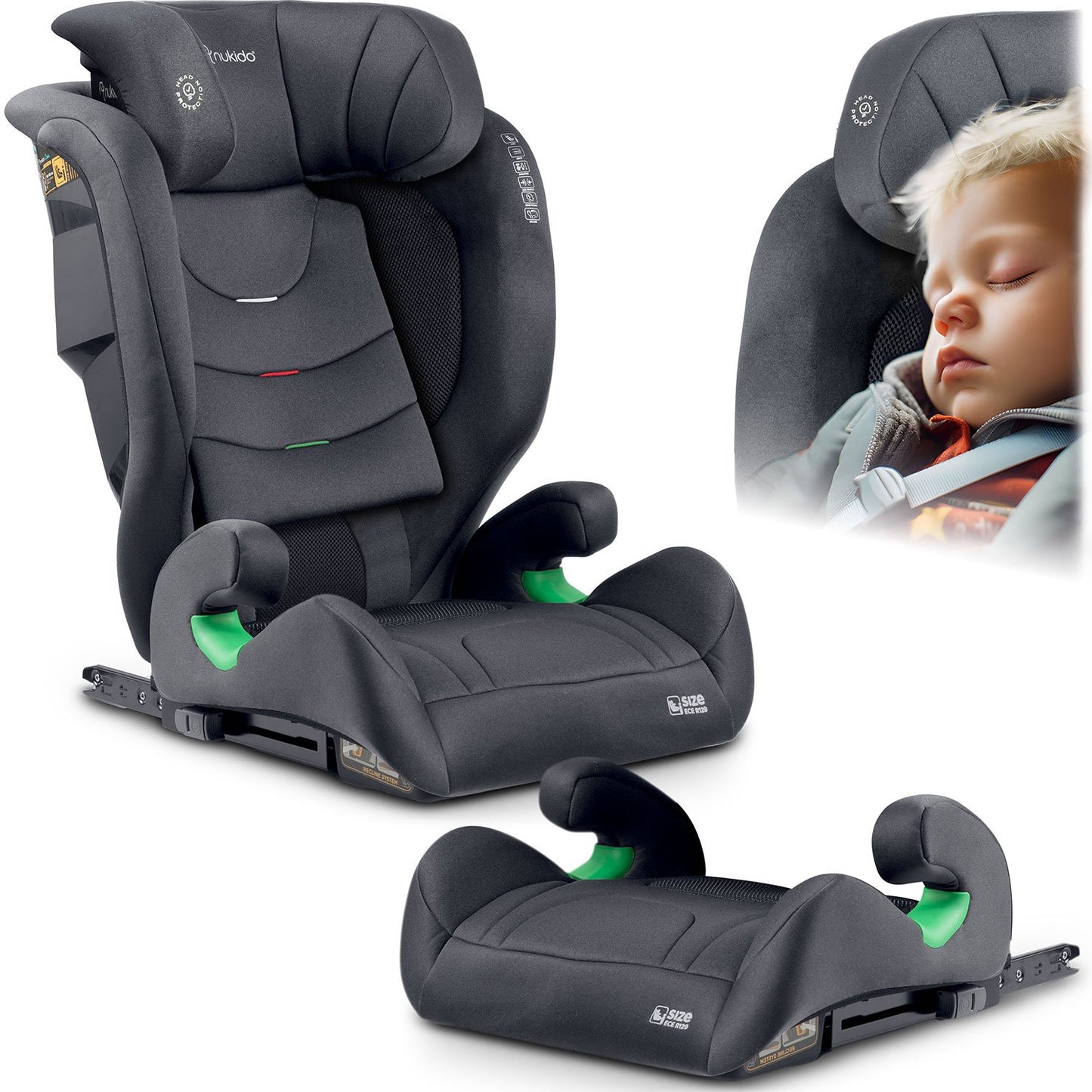 Nukido Louis Soft car seat grey15-36 kg ISOFIX
