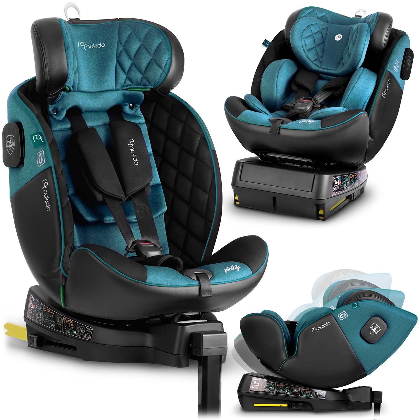 Nukido Prestige Line Car Seat Black/Blue 0-36kg ISOFIX