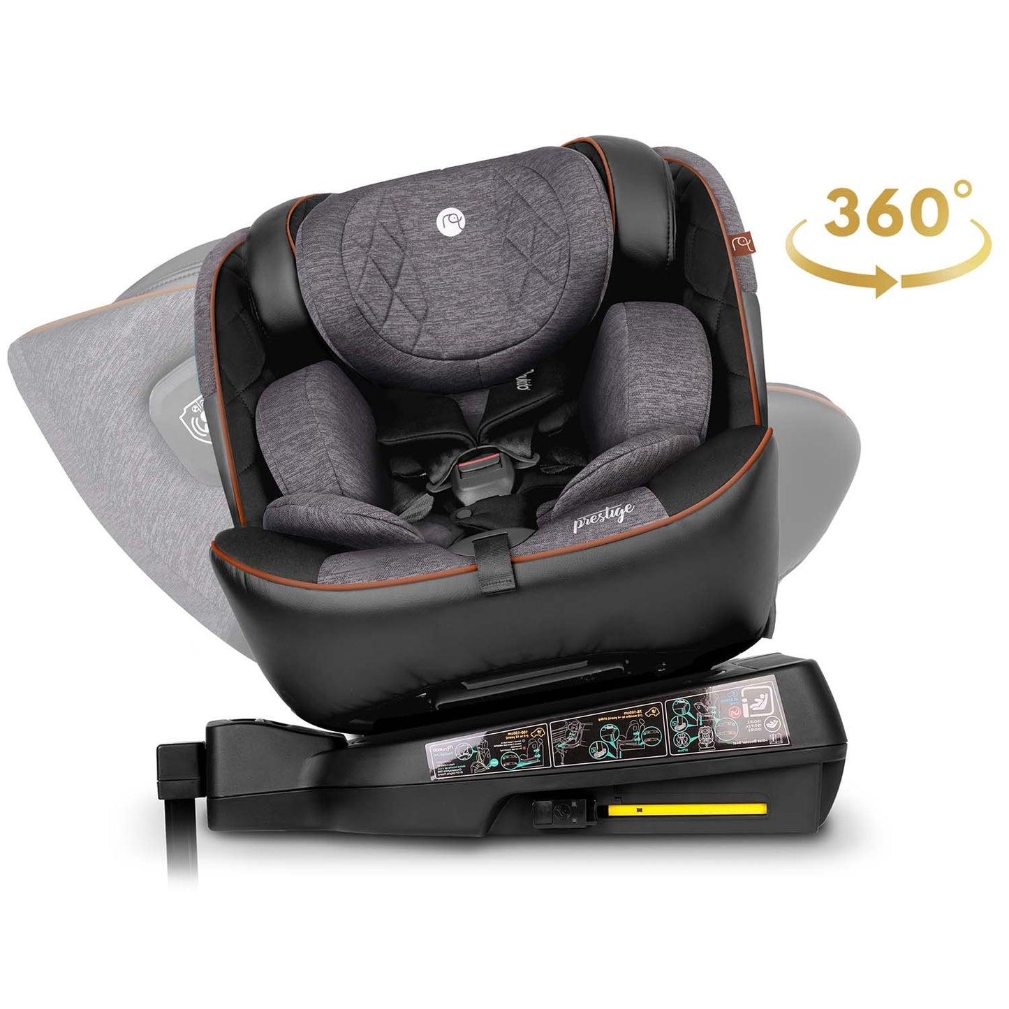 Nukido Prestige Line Car Seat Black/Grey 0-36kg ISOFIX
