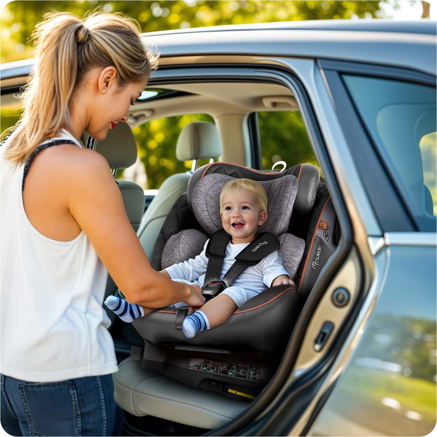 Nukido Prestige Line Car Seat Black/Grey 0-36kg ISOFIX