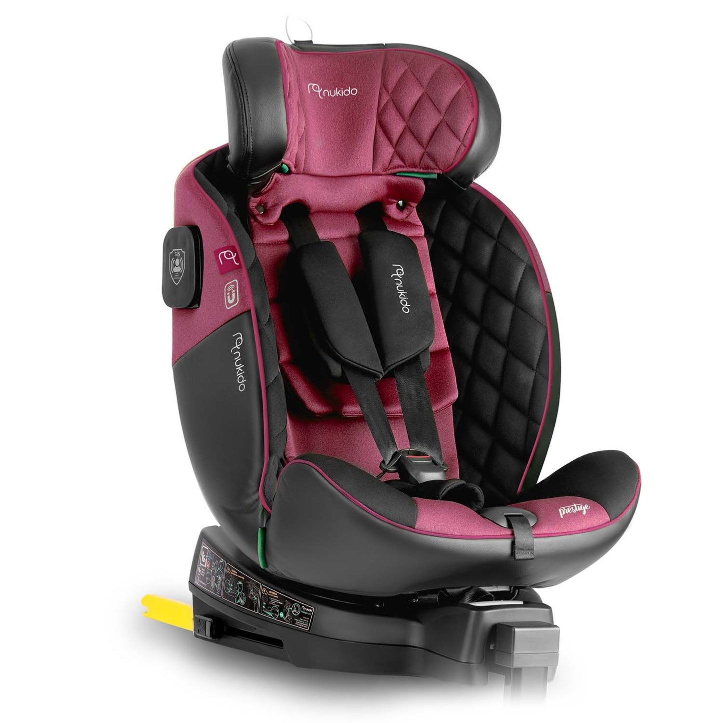 Nukido Prestige Line Car Seat Black/Pink 0-36kg ISOFIX