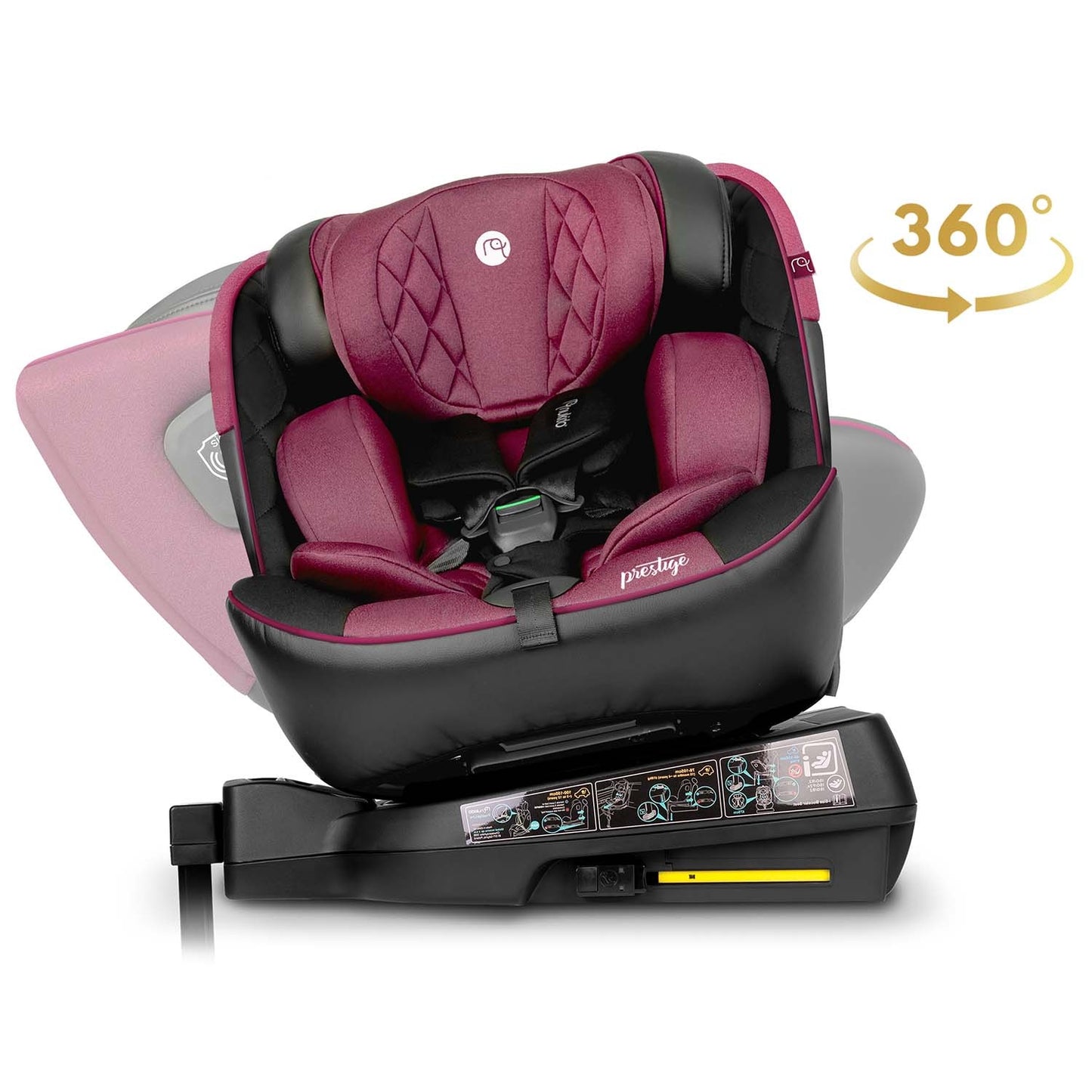 Nukido Prestige Line Car Seat Black/Pink 0-36kg ISOFIX