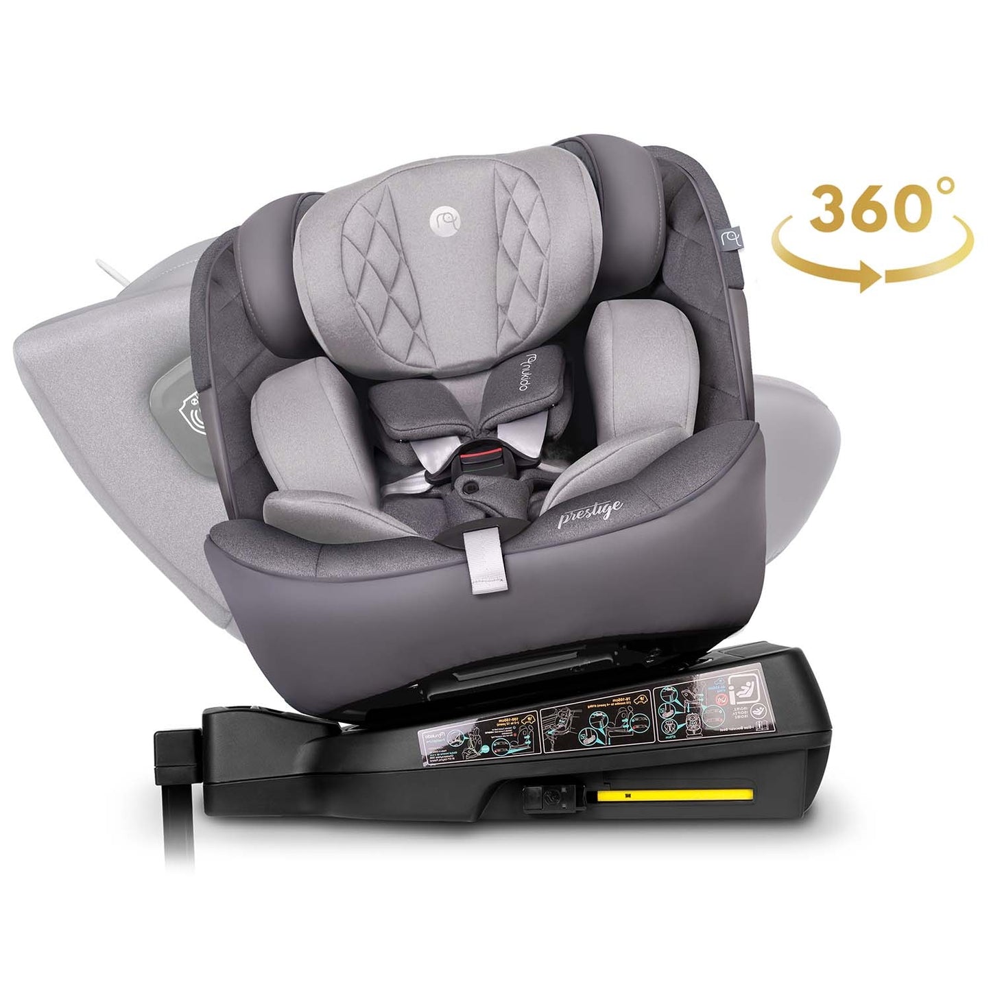 Nukido Prestige Line Car Seat Grey 0-36kg ISOFIX