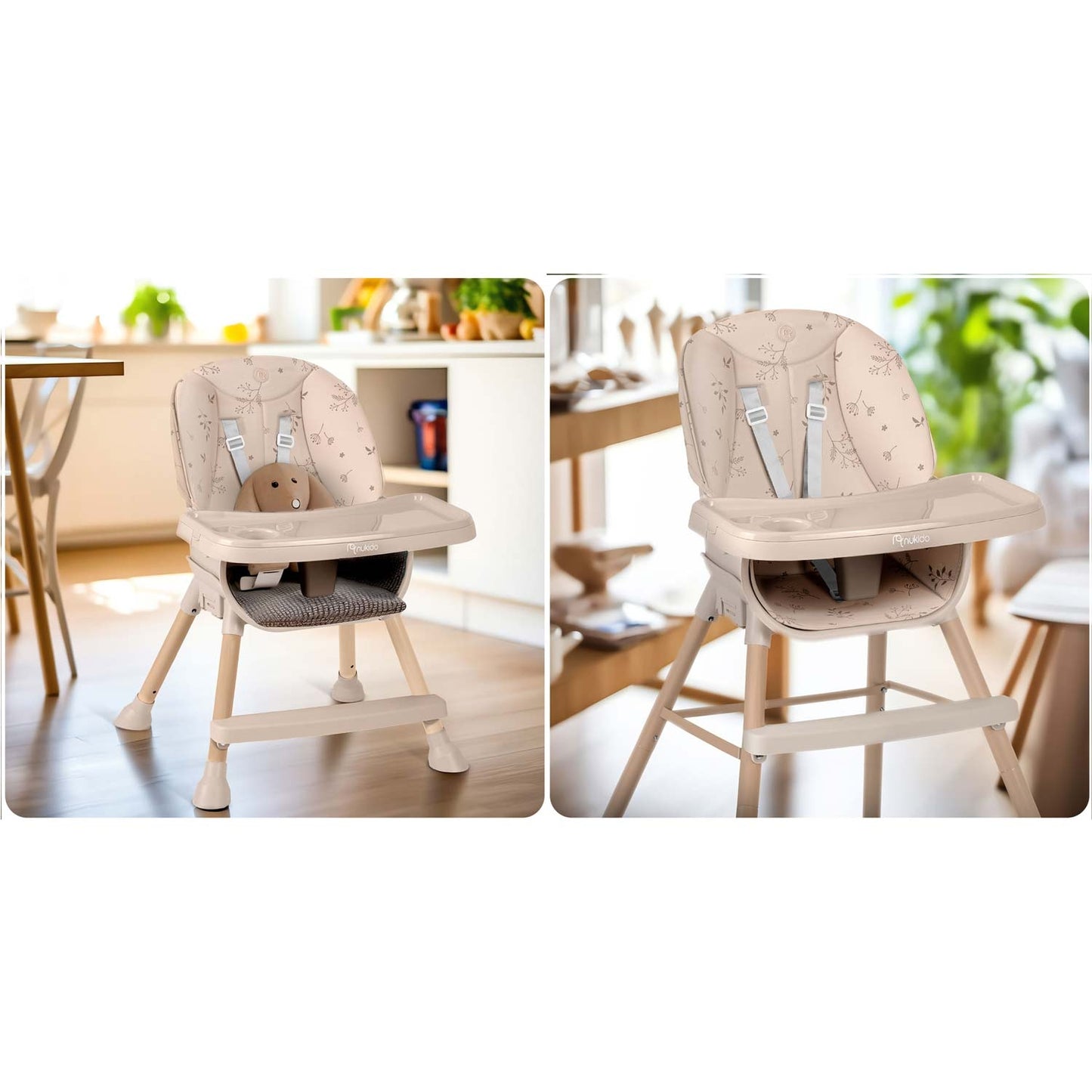 Nukido Tilo Beige Highchair