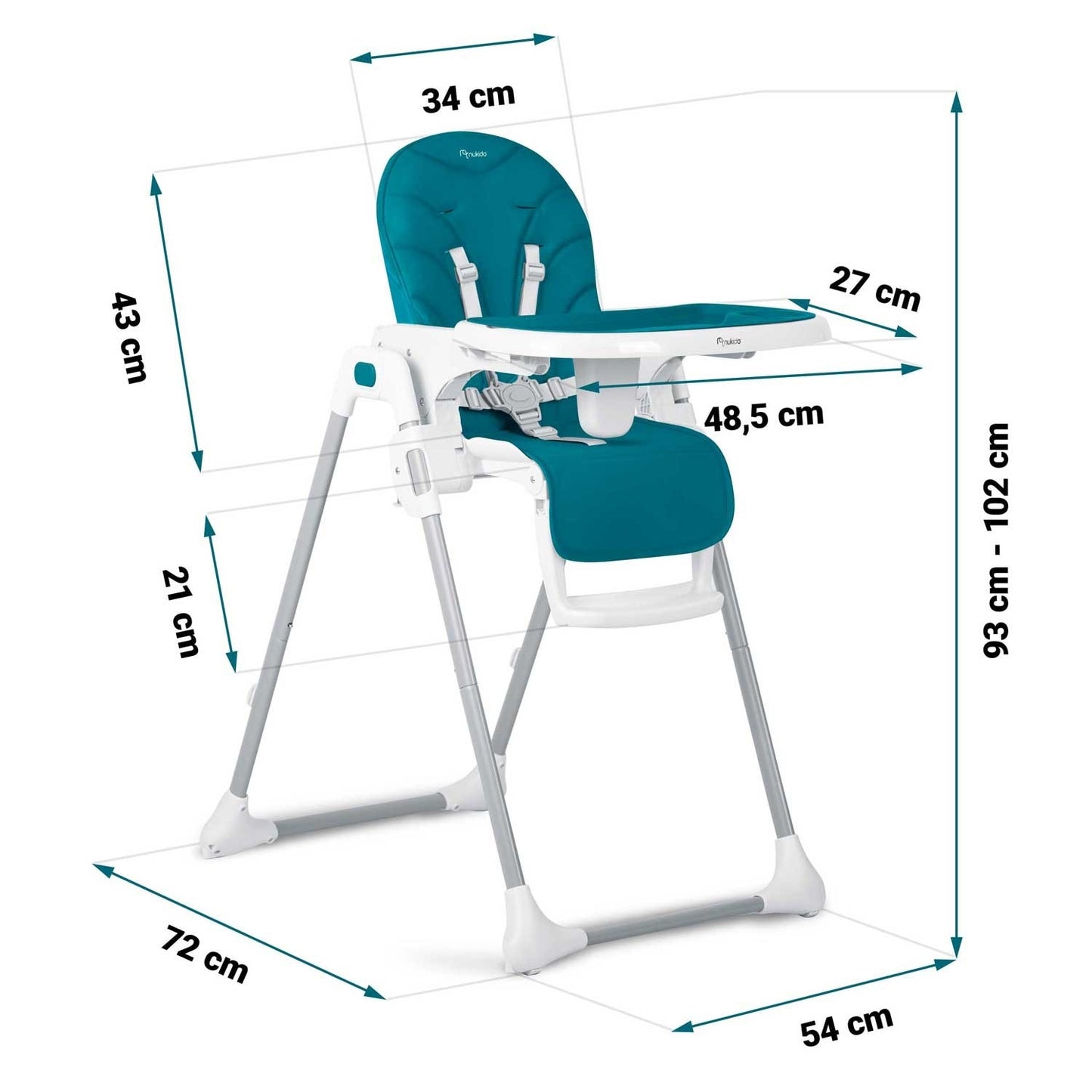 Nukido Tulo highchair blue