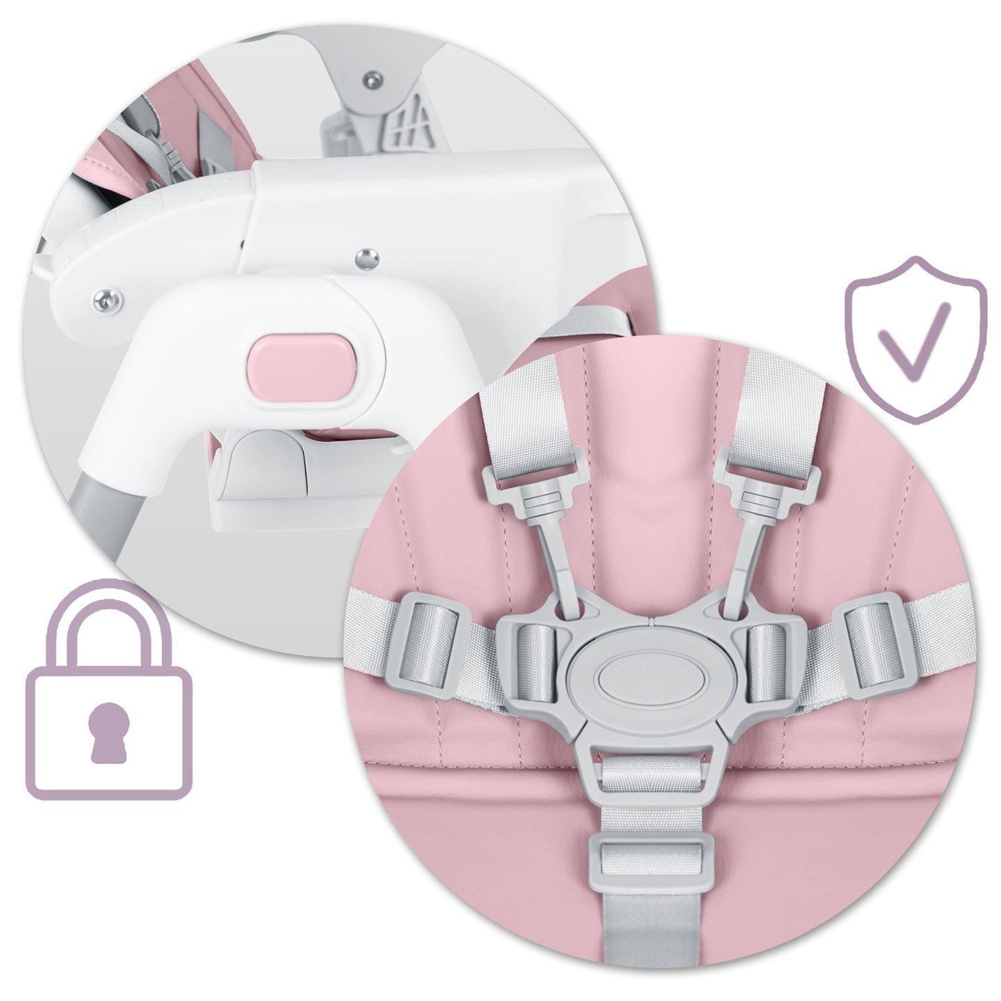 Nukido Tulo pink feeding chair