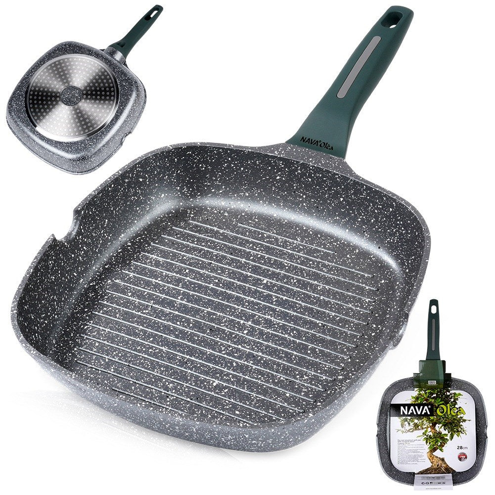 OLEA 28 cm square granite grill pan