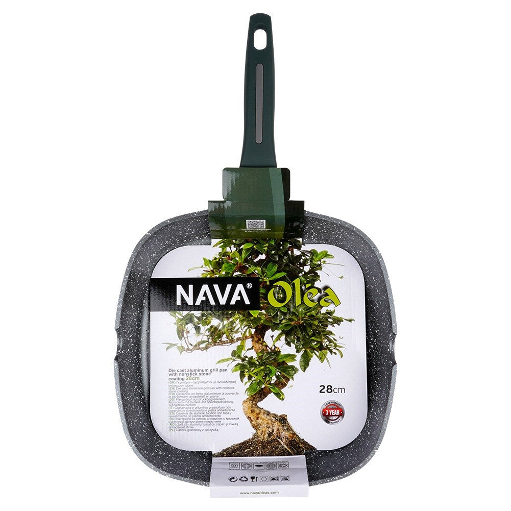 OLEA 28 cm square granite grill pan