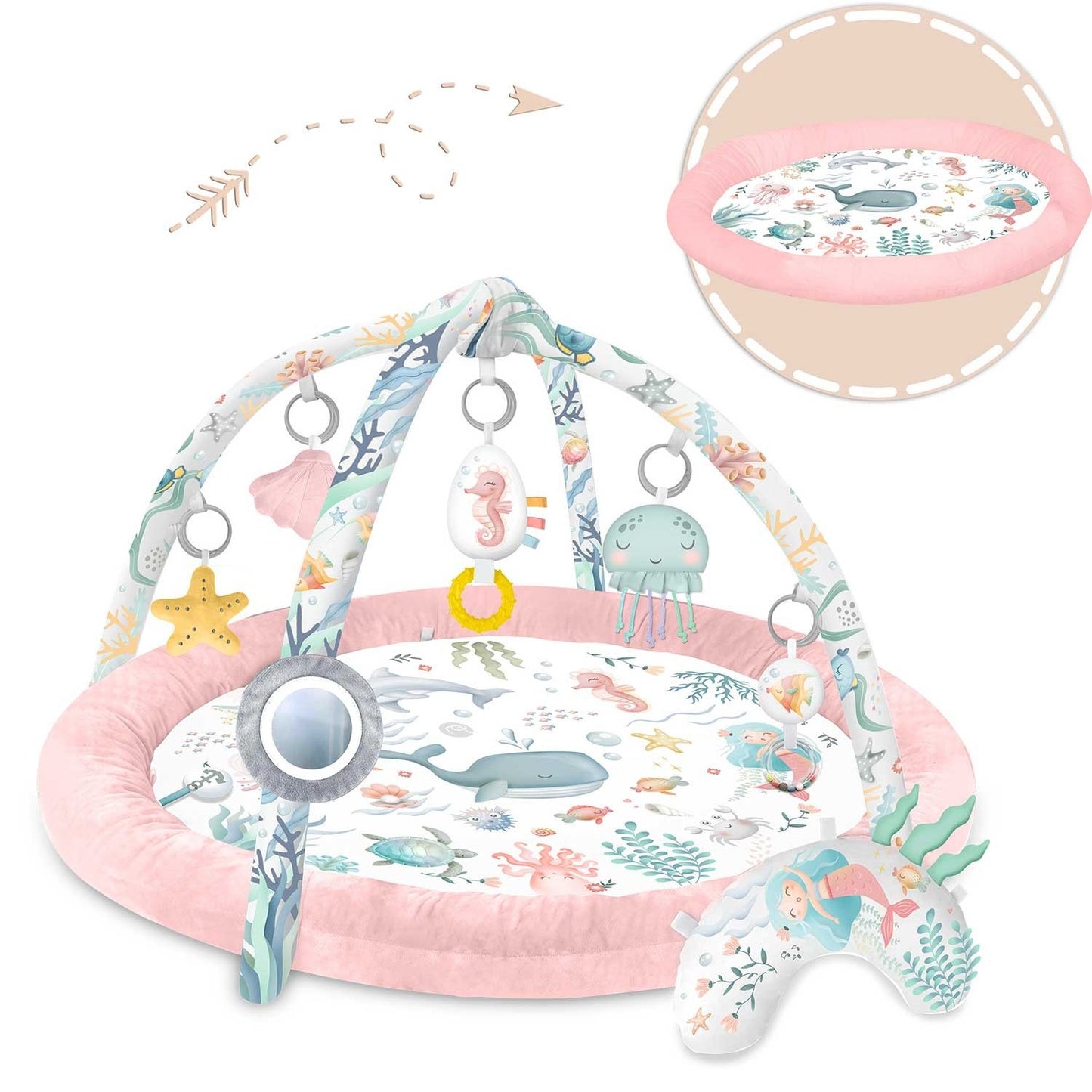 Ocean Nukido Interactive Play Mat - Pink