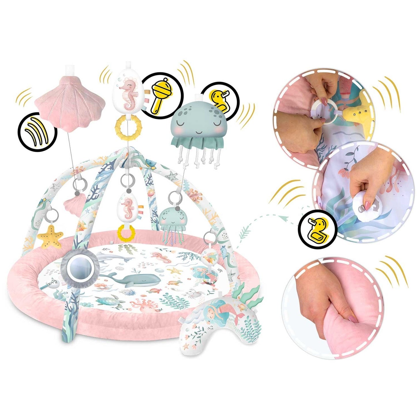 Ocean Nukido Interactive Play Mat - Pink