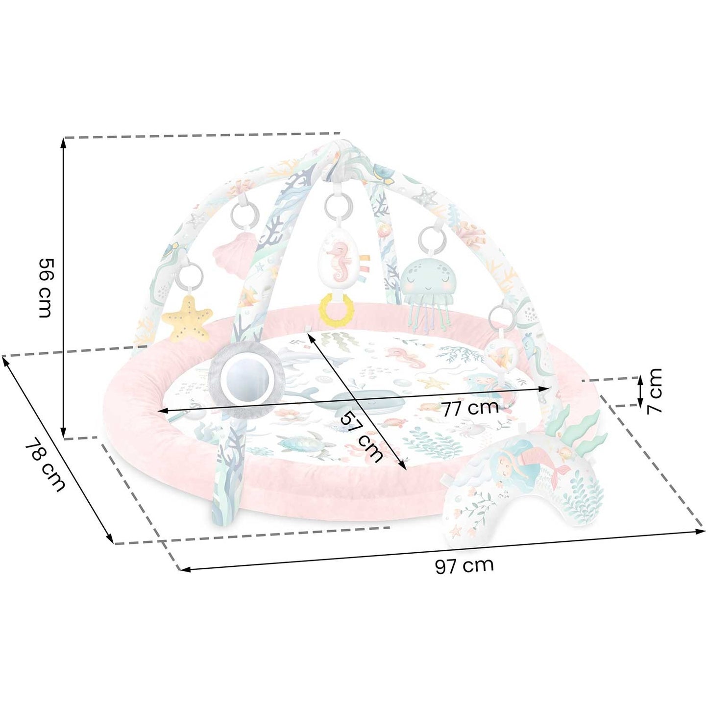Ocean Nukido Interactive Play Mat - Pink