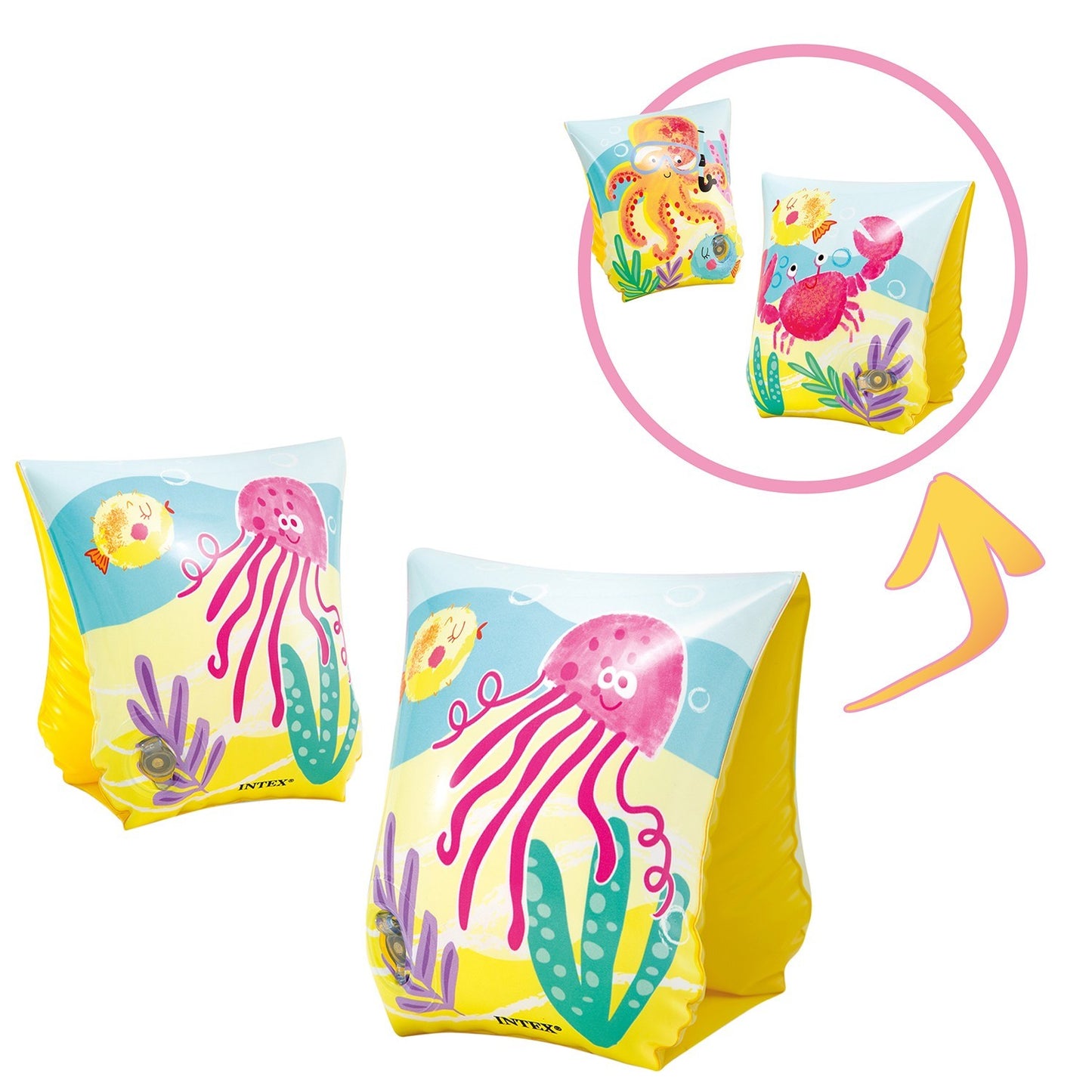 Octopus swimming sleeves 23 x 15 cm INTEX 58652