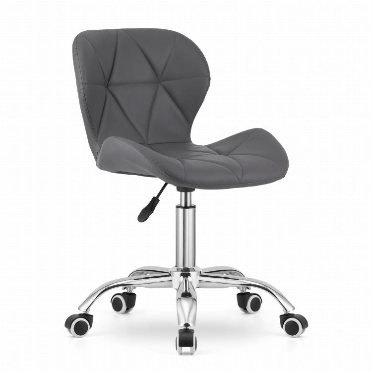 Office Swivel Chair, Wide Backrest, Eco-Leather, Gray