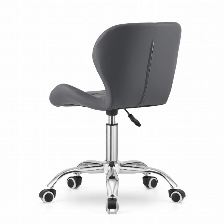 Office Swivel Chair, Wide Backrest, Eco-Leather, Gray